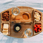 Compact Foldable Wooden Wine Table for On the Go