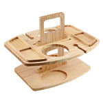 Compact Foldable Wooden Wine Table for On the Go