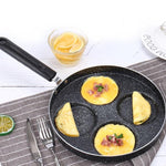 Versatile 4-Compartment Frying Pan for Healthy Meals