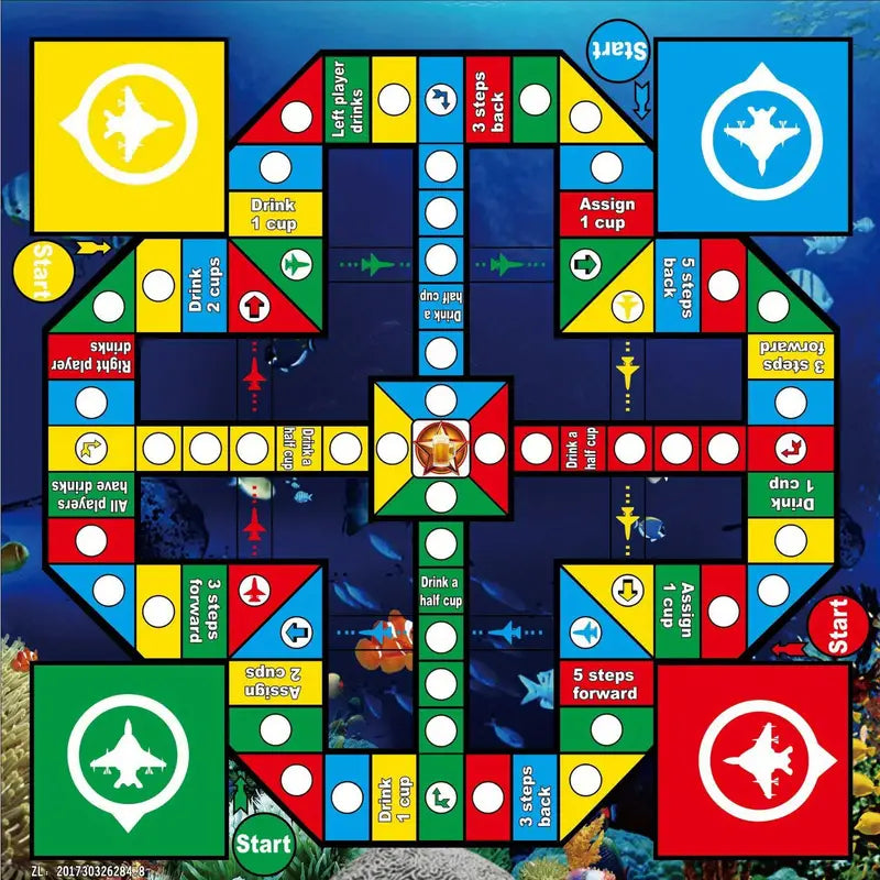 Spaßiges und Interaktives Trinkspiel-Set mit Fliegendem Schach