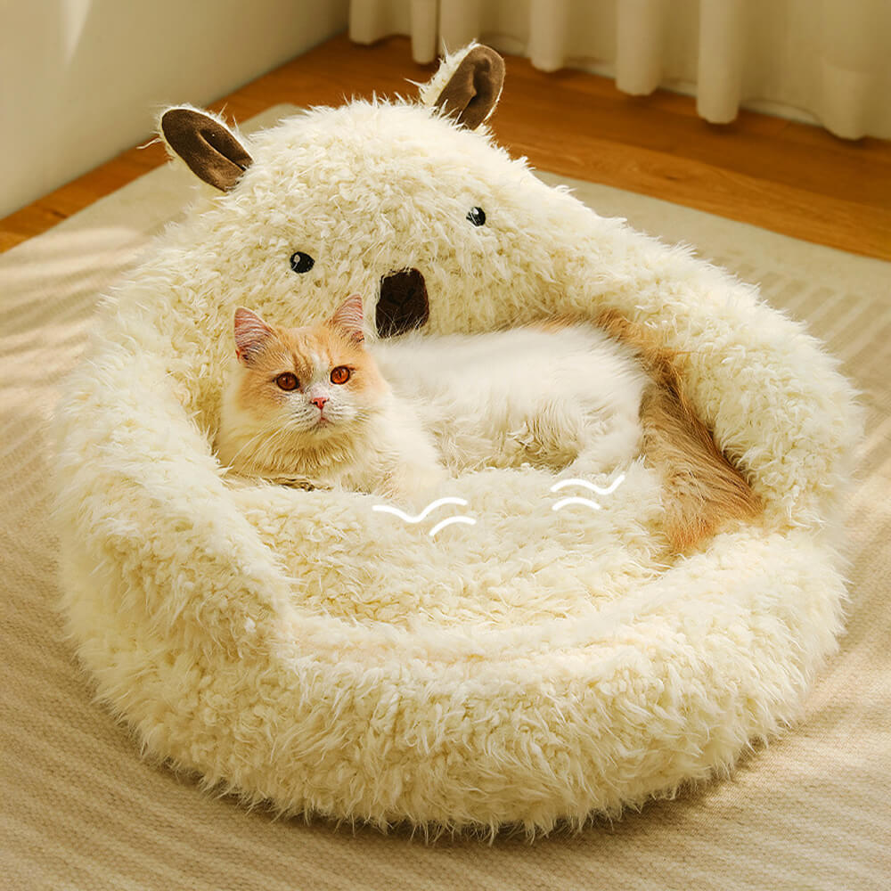 Snug Pet Bed in Animal Shape – Warm and Supportive
