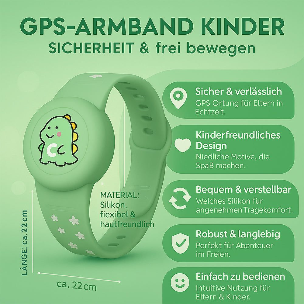 Intelligentes GPS-Armband für Kinder | Verfolgen Sie den Standort | Verstellbares Silikonband