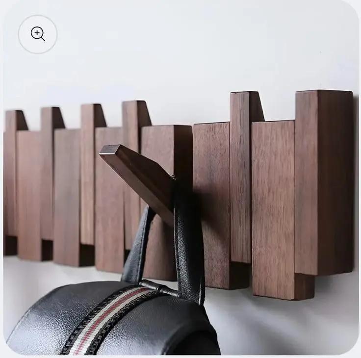 Stylish Piano-Design Coat Rack – 8 Foldable Hooks for Your Home