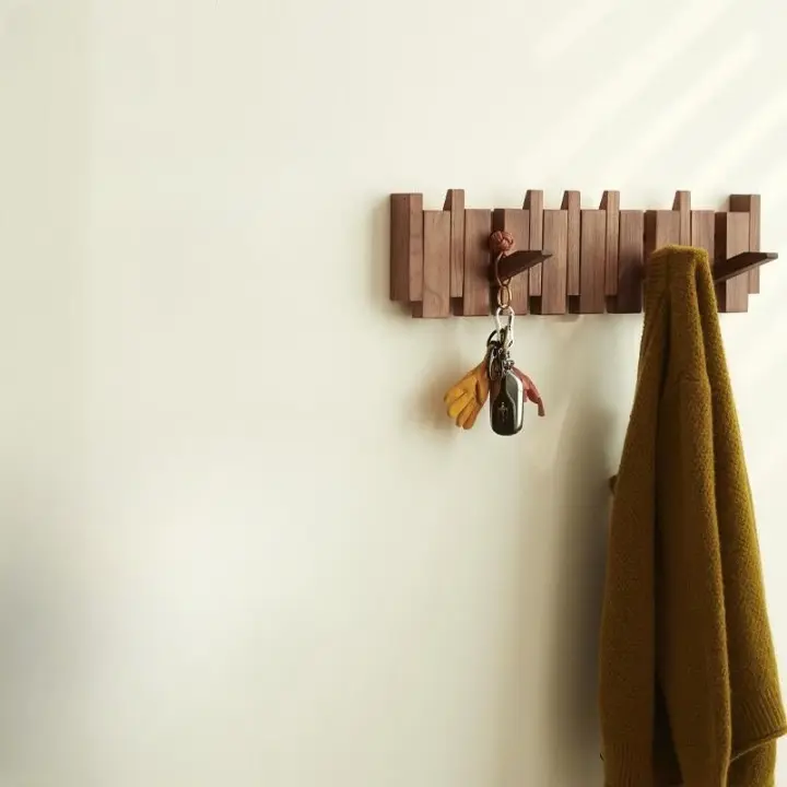 Stylish Piano-Design Coat Rack – 8 Foldable Hooks for Your Home