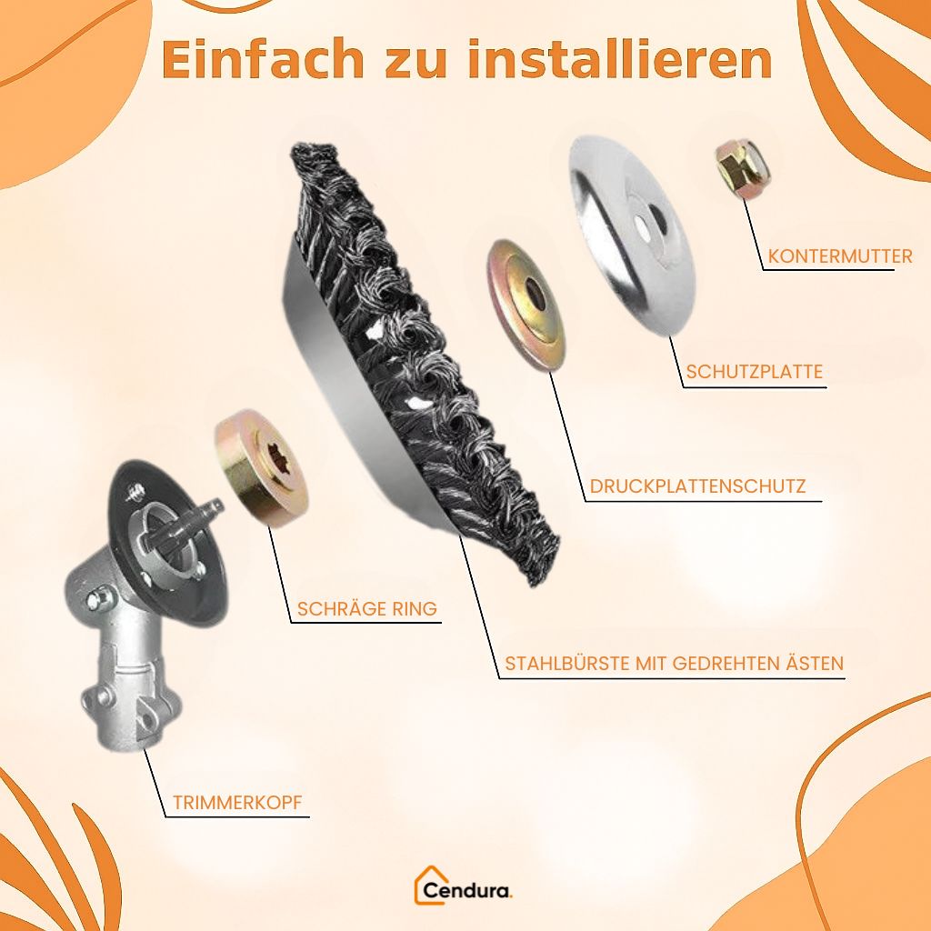 Effektiver Unkrauttrimmer mit Stahlbürste für Ihren Garten