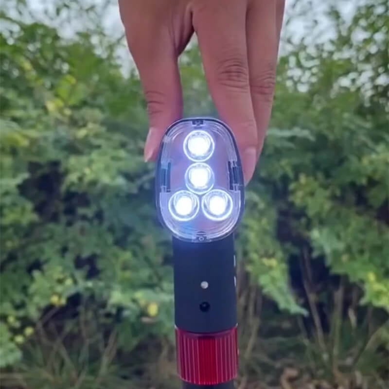 Secure walking aid with fall alarm and individually adjustable height