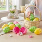 Colourful Easter Eggs with Erasers – Set of 48 for Kids