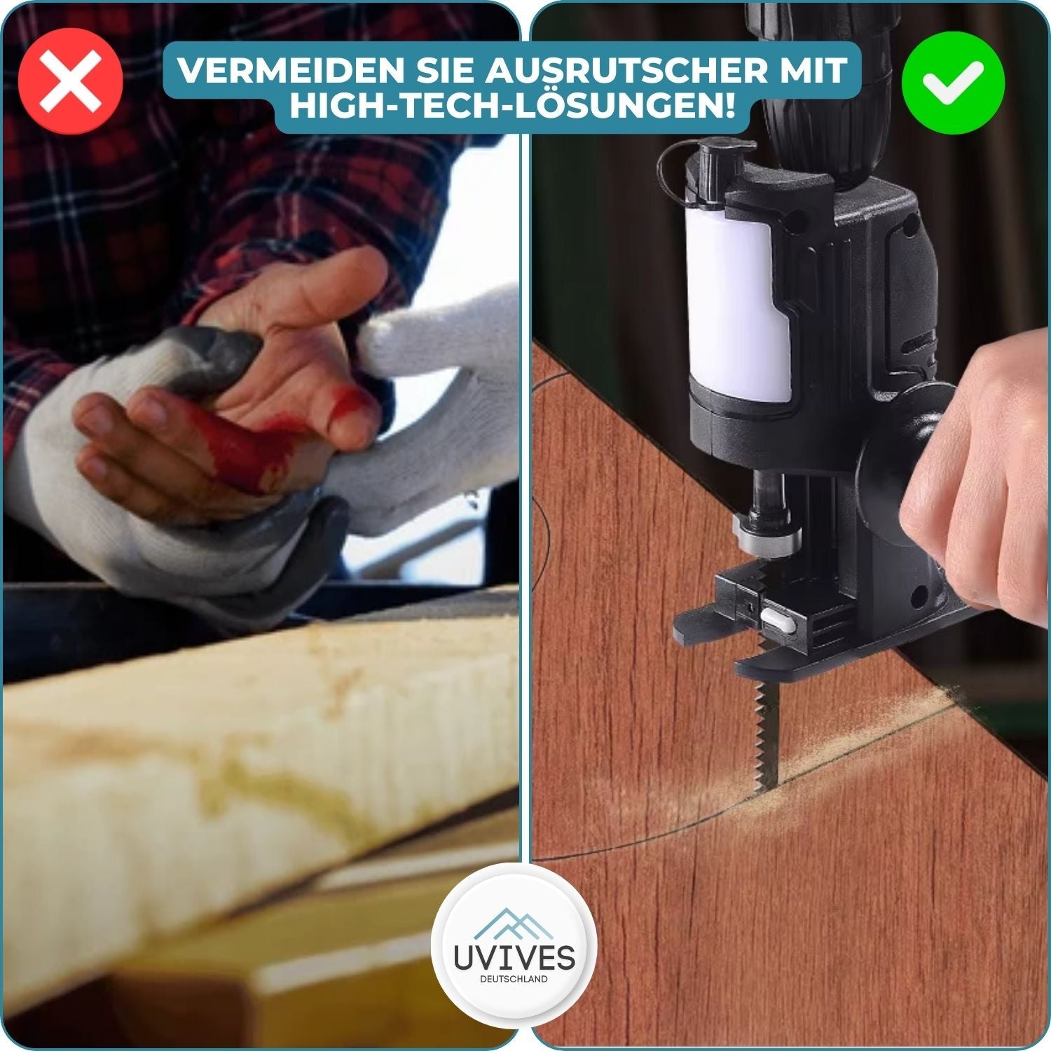 SägePro - Adapter für Bohrmaschinen zur Holzverarbeitung