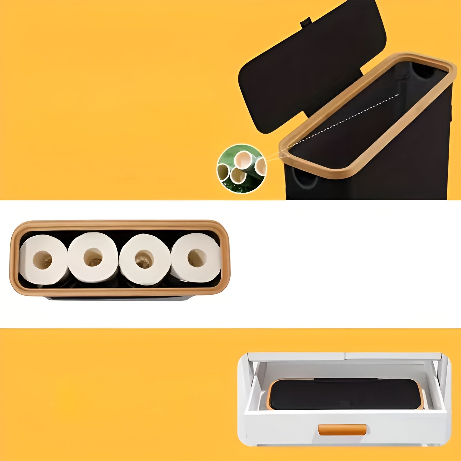 Eleganter Toilettenpapierhalter mit Schutzdeckel