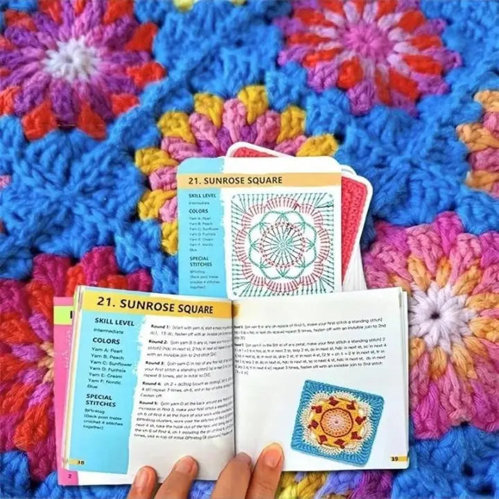 Colorful Crochet Pattern Cards for Creative Projects