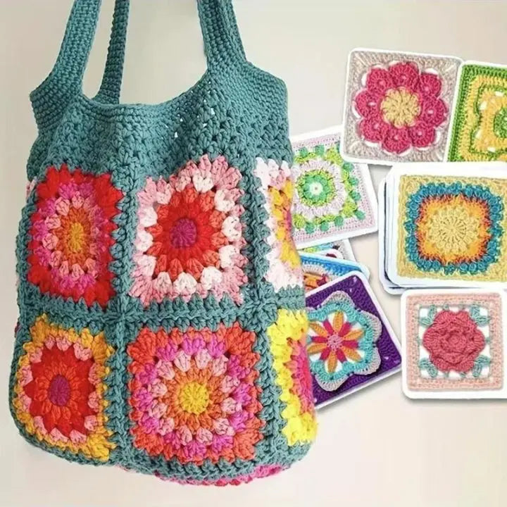 Colorful Crochet Pattern Cards for Creative Projects