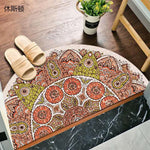 Elegant Non-Slip Half-Moon Entrance Mat