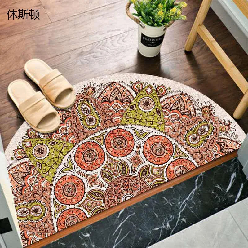 Elegant Non-Slip Half-Moon Entrance Mat