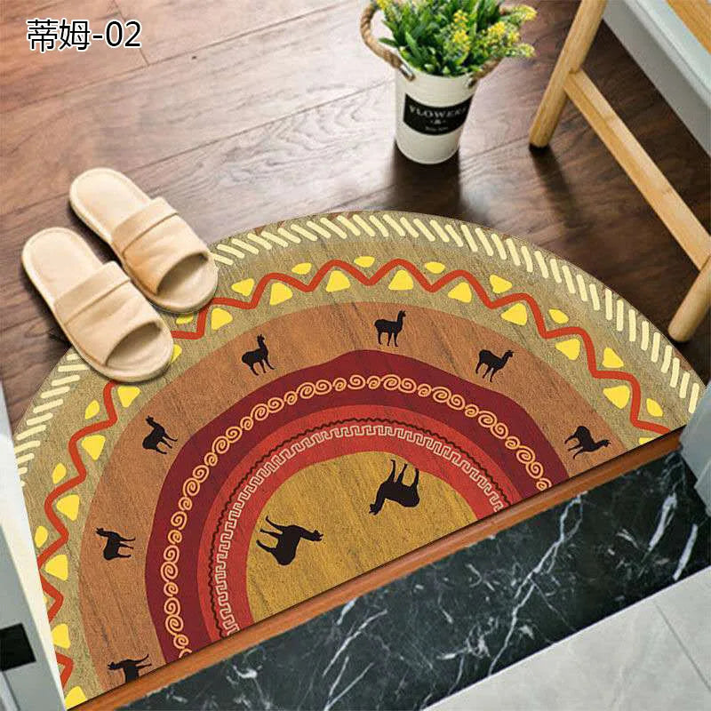Elegant Non-Slip Half-Moon Entrance Mat