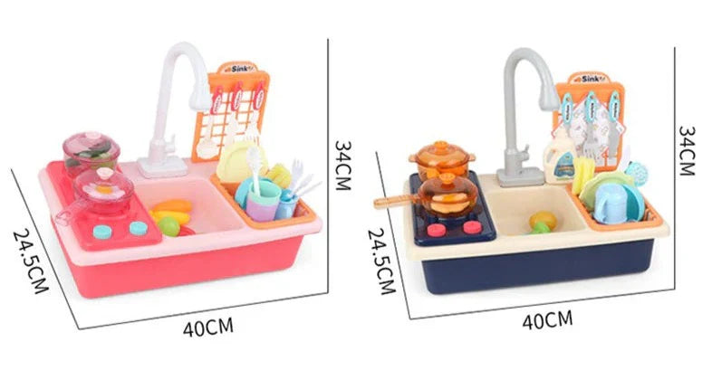 Play Kitchen with Faucet and Cooking Utensils – Interactive Toy