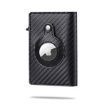 Elegant card holder with integrated AirTag compartment