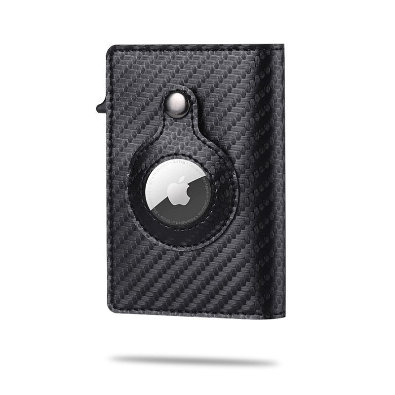 Elegant card holder with integrated AirTag compartment
