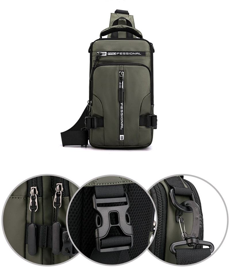 Waterproof Oxford Shoulder Bag in Modern City Style