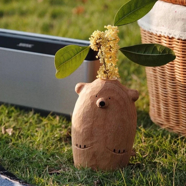 Charming little bear vase