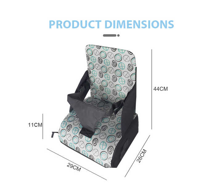 Portable High Chair for Babies - Travel Booster Seat with Harness and Bag