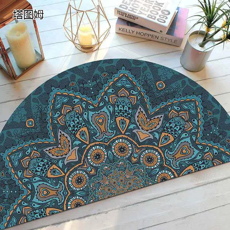 Elegant Non-Slip Half-Moon Entrance Mat