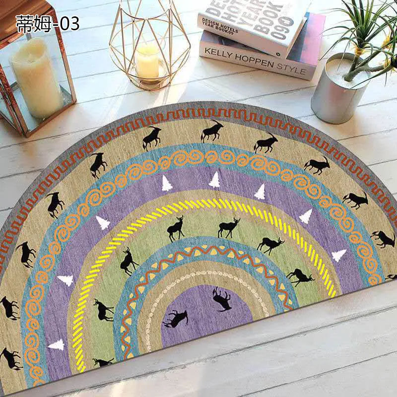 Elegant Non-Slip Half-Moon Entrance Mat