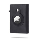 Elegant card holder with integrated AirTag compartment