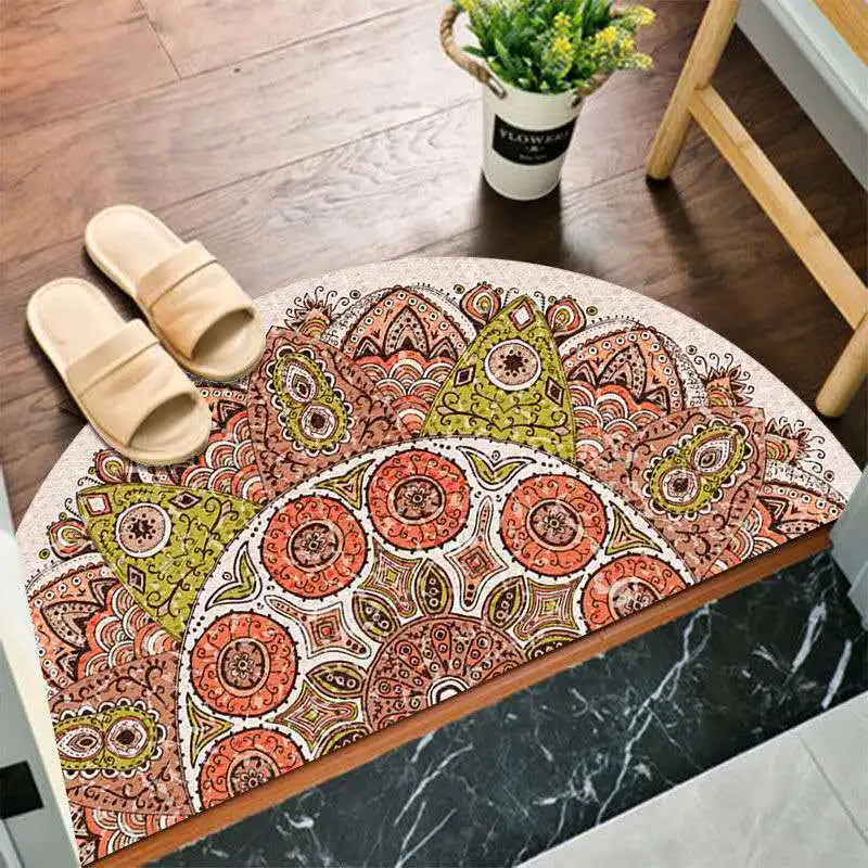 Elegant Non-Slip Half-Moon Entrance Mat