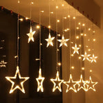 Sparkling Star Curtain Lights for Indoor and Outdoor Use – Energy-Saving Decoration
