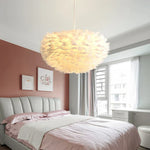 Realistic Feather Ceiling Light - Cloud-like Style