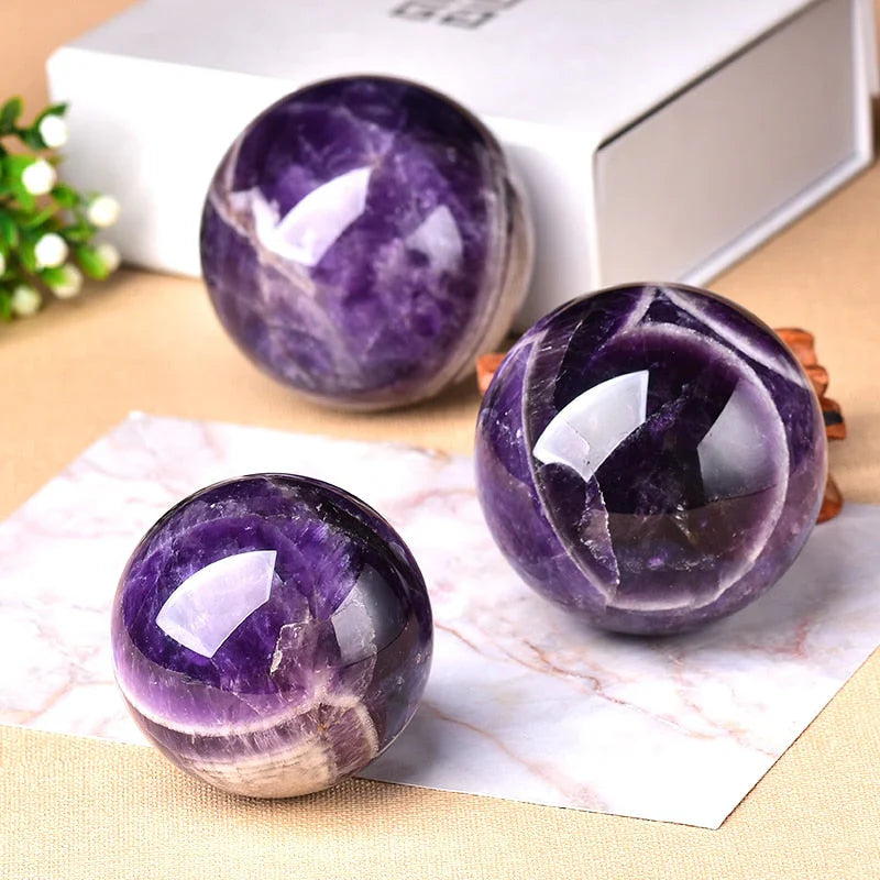 Elegant Amethyst Sphere – Polished Decorative Orb