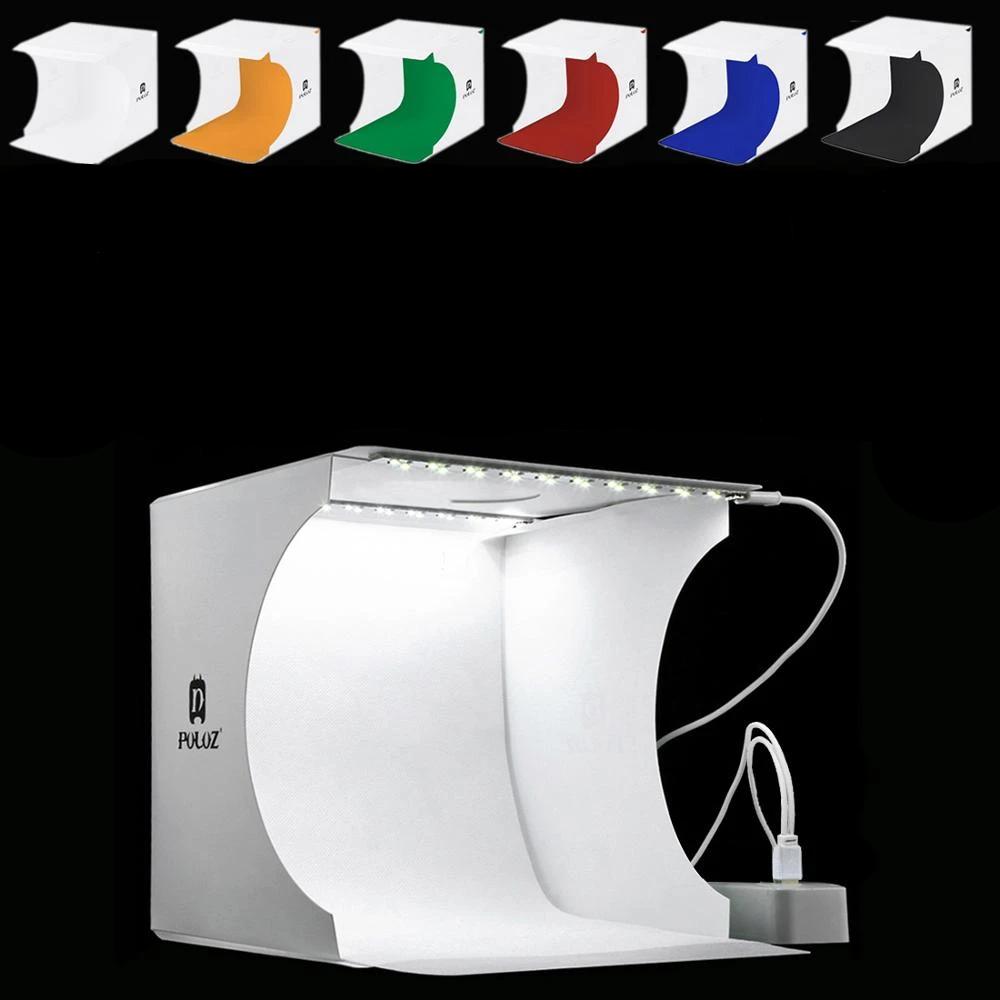 Mini Photo Studio "LumiCube" with LED Lighting and 6 Backdrops
