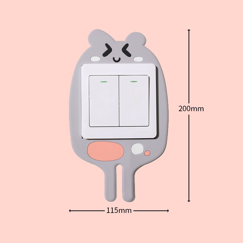 3D Luminous Cartoon Hook Sticker for Power Outlet