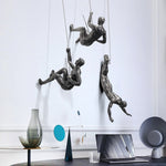 Climbing Figures Wall Decoration – Inspiring Wall Art Made of Resin and Iron