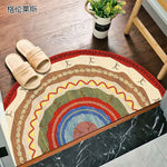 Elegant Non-Slip Half-Moon Entrance Mat