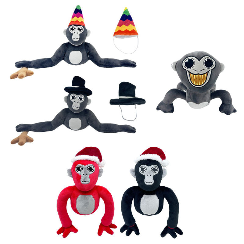 Plush toy of a colorful monkey