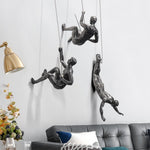 Climbing Figures Wall Decoration – Inspiring Wall Art Made of Resin and Iron