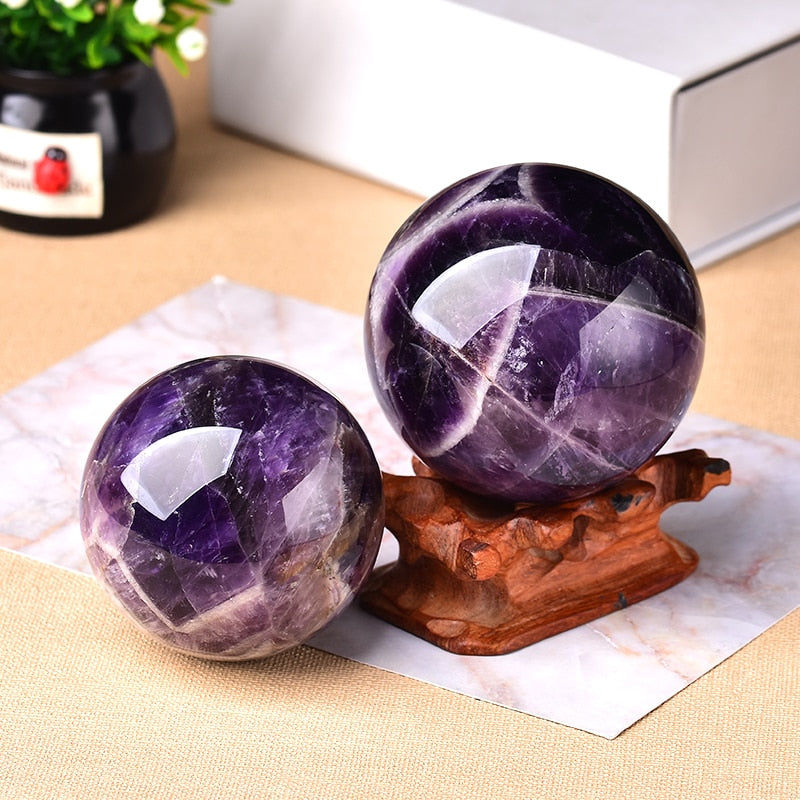 Elegant Amethyst Sphere – Polished Decorative Orb
