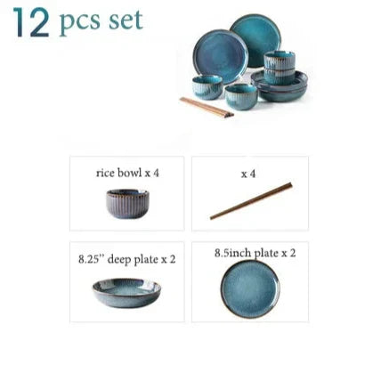 Elegantes 12-teiliges Geschirrset für stilvolle Anlässe