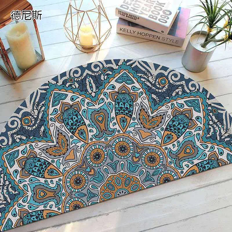 Elegant Non-Slip Half-Moon Entrance Mat
