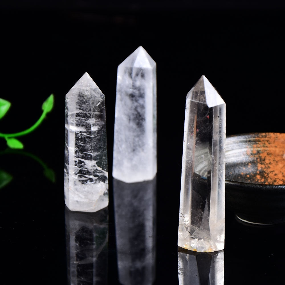 Hexagonal natural stone with earth gem – Decorative element