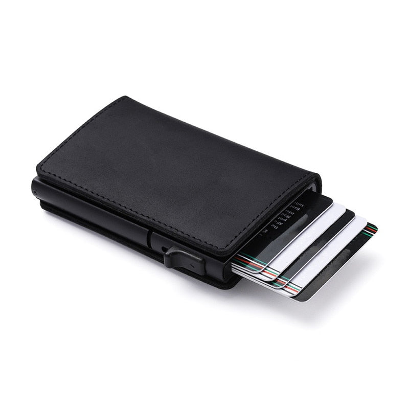 Elegant card holder with integrated AirTag compartment