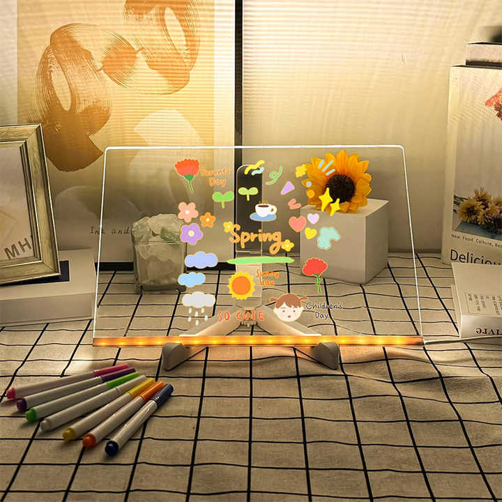 LED Drawing Board – Reusable Writing Tablet with Light Pen