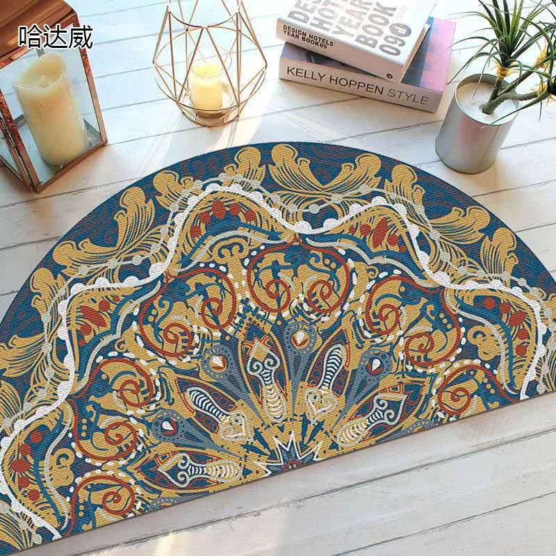 Elegant Non-Slip Half-Moon Entrance Mat