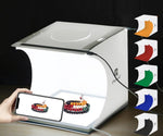 Mini Photo Studio "LumiCube" with LED Lighting and 6 Backdrops