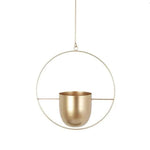 Hanging Metal Planter with Chain – Oval or Round Frame