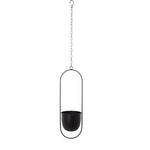 Hanging Metal Planter with Chain – Oval or Round Frame
