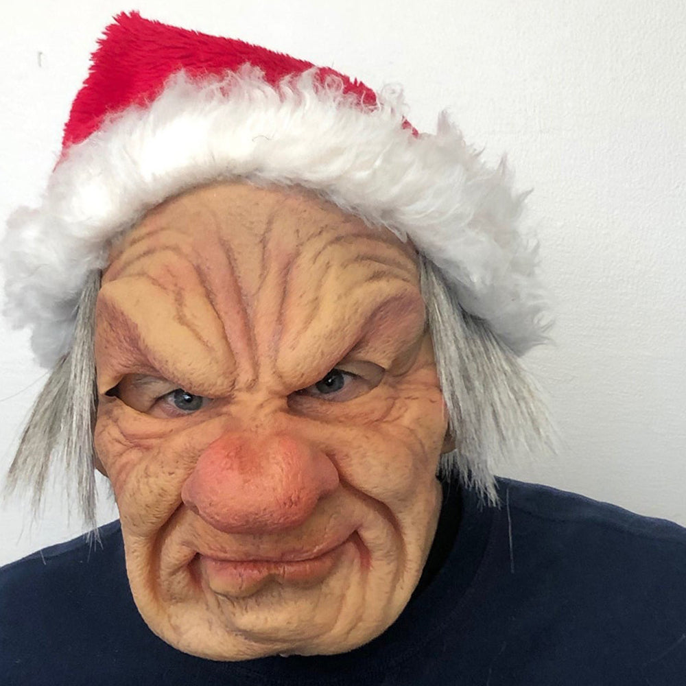 Überzeugende Seniorenmaske – Latexmaske für Halloween und Cosplay mit beweglichem Mund