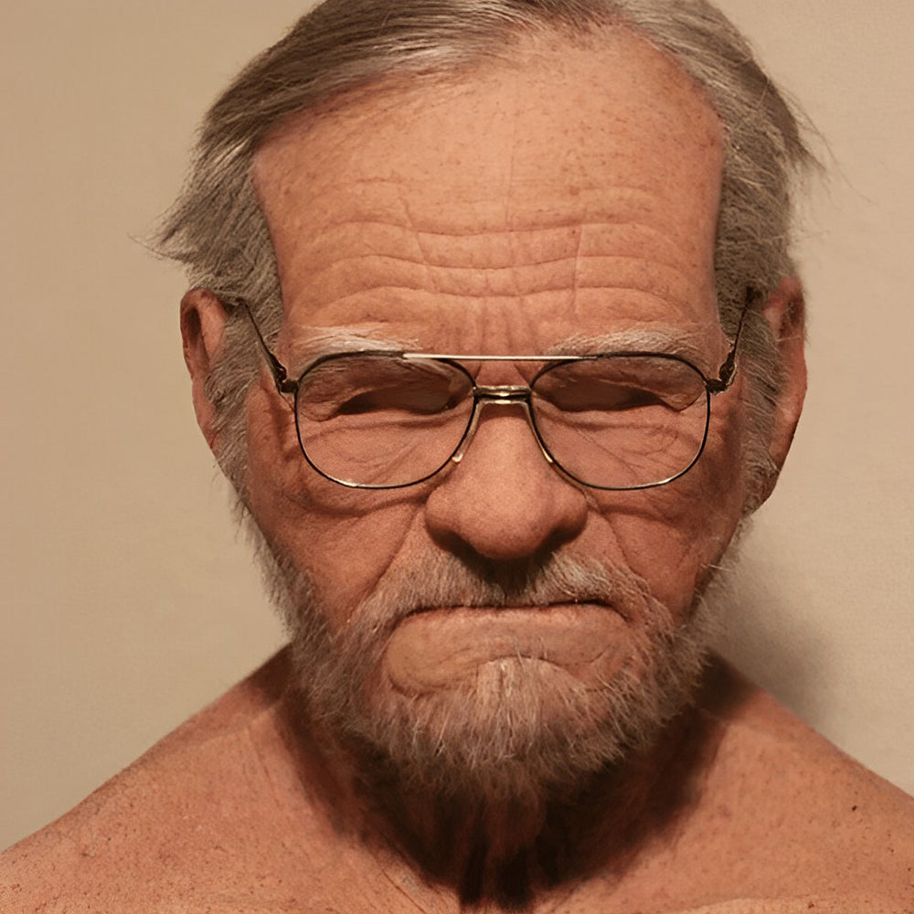 Überzeugende Seniorenmaske – Latexmaske für Halloween und Cosplay mit beweglichem Mund