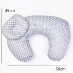Nursing pillow for mothers with integrated baby head pillow